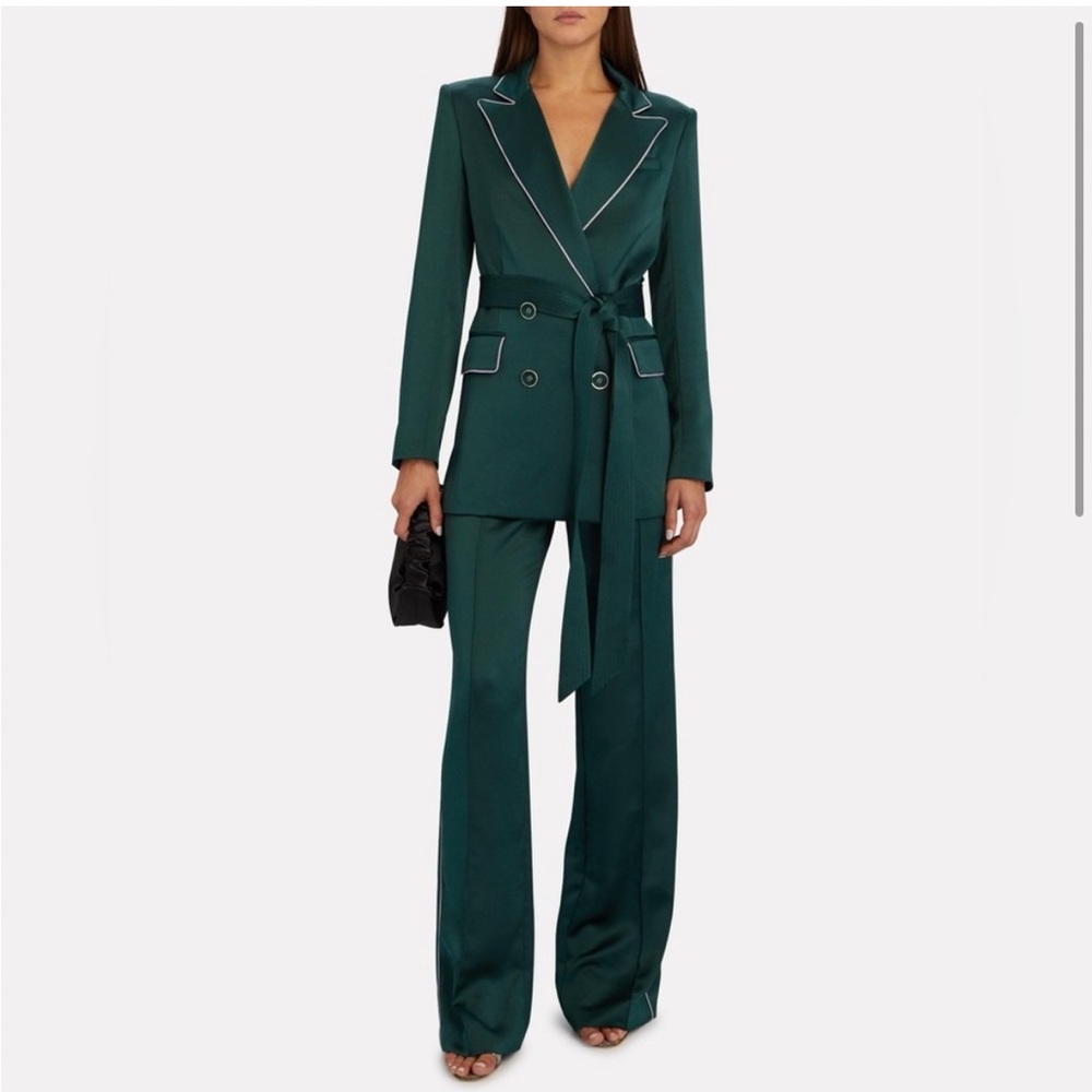 Veronica Beard Eliza Satin Blazer & Trouser Suit Set